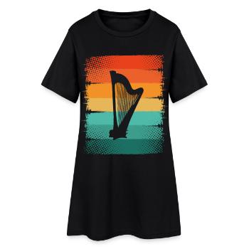 Harpe - Robe T-shirt Femme - noir - Devant