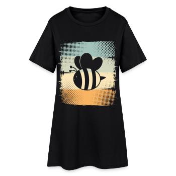Abeille - Robe T-shirt Femme - noir - Devant