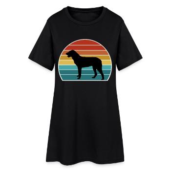 Cao De Castro Laboreiro Chien Silhouette Vintage Soleil - Robe T-shirt Femme - noir - Devant