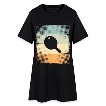 Ping-pong - Robe T-shirt Femme - noir - Devant