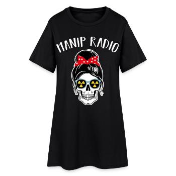Manip Radio Crâne Coiffure Femme Radiologie - Robe T-shirt Femme - noir - Devant
