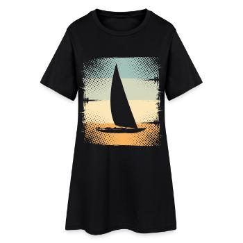Sailing ship - Women’s T-Shirt Dress - black - Front