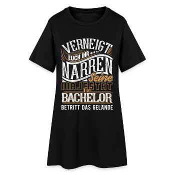 Bachelor - Frauen T-Shirt-Kleid - Schwarz - Vorne