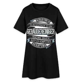 Gebäudereiniger - Frauen T-Shirt-Kleid - Schwarz - Vorne