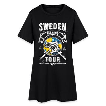 Suède Fishing Tour Angel Tour - Robe T-shirt Femme - noir - Devant
