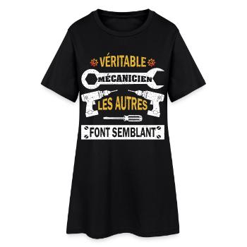 Véritable Mécanicien Les Autres Font semblent - Robe T-shirt Femme - noir - Devant