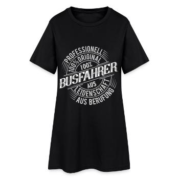 Busfahrer - Frauen T-Shirt-Kleid - Schwarz - Vorne