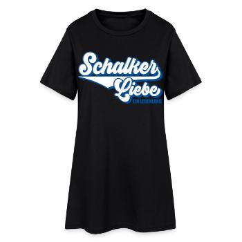 Schalker Liebe | Gelsenkirchen Schalke Geschenk - Frauen T-Shirt-Kleid - Schwarz - Vorne