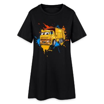 Garbage collection - Women’s T-Shirt Dress - black - Front