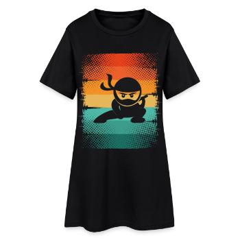 Ninja - Women’s T-Shirt Dress - black - Front