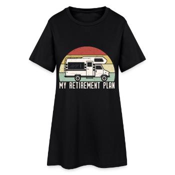 Mon plan de retraite Fun RV Camping - Robe T-shirt Femme - noir - Devant