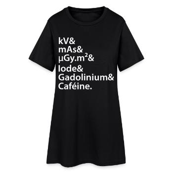 kV mAs Caféine Humour Café Radiologie Scanner Irm - Robe T-shirt Femme - noir - Devant