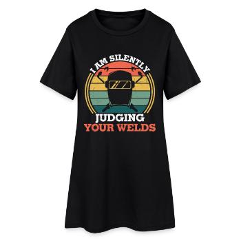 Soudeur Je juge silencieusement vos soudures - Robe T-shirt Femme - noir - Devant