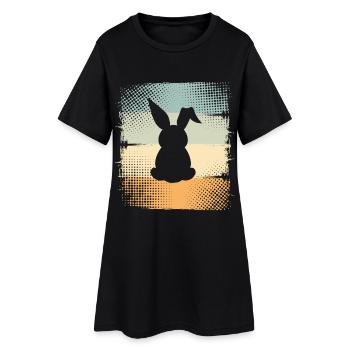 Rabbit - Women’s T-Shirt Dress - black - Front
