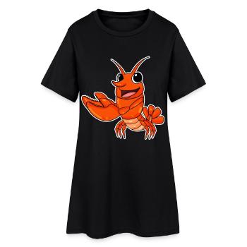 Homard - Robe T-shirt Femme - noir - Devant