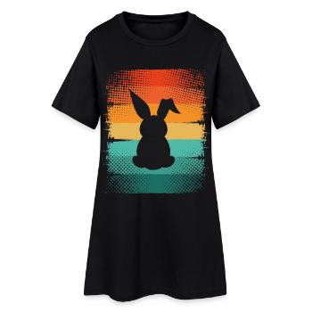 Lièvre - Robe T-shirt Femme - noir - Devant