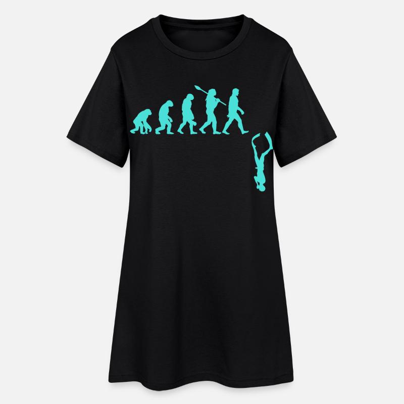 Évolution de l’apnée - Robe T-shirt Femme - noir
