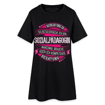Sozialpädagogin - Frauen T-Shirt-Kleid - Schwarz - Vorne
