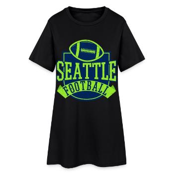 Badge néon du football de Seattle - Robe T-shirt Femme - noir - Devant