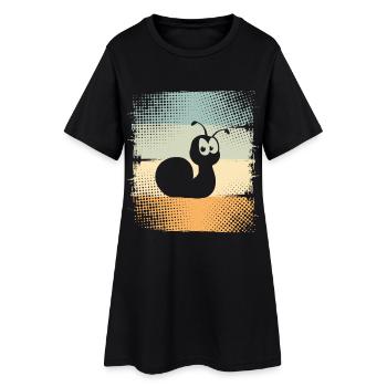 Escargot - Robe T-shirt Femme - noir - Devant