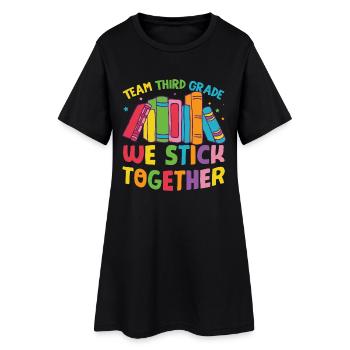 Team Third Grade Back To School - Women’s T-Shirt Dress - black - Front