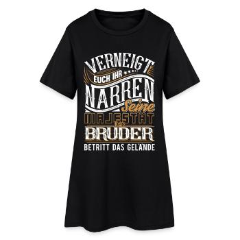 Bruder - Frauen T-Shirt-Kleid - Schwarz - Vorne