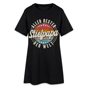 Stiefpapa - Frauen T-Shirt-Kleid - Schwarz - Vorne