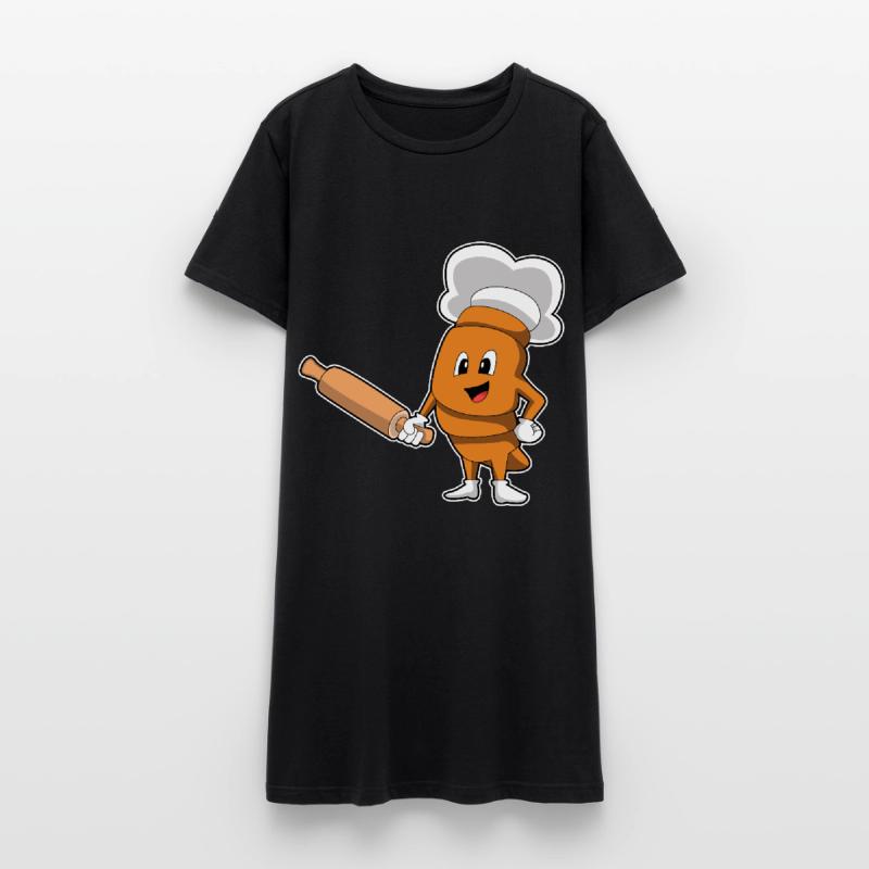 Bread Baker Rolling Pin Baking Women’s T-Shirt Dress