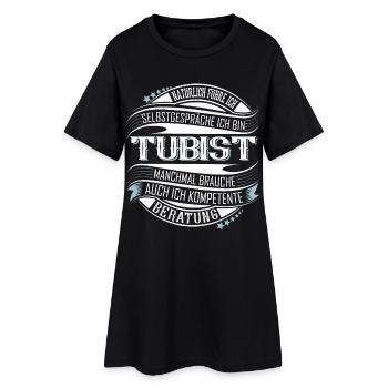 Tubist - Frauen T-Shirt-Kleid - Schwarz - Vorne