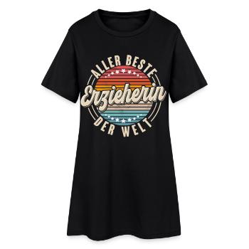Erzieherin - Frauen T-Shirt-Kleid - Schwarz - Vorne