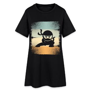 Ninja - Women’s T-Shirt Dress - black - Front