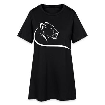 Lionne - Robe T-shirt Femme - noir - Devant