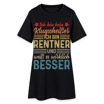 Rentner Klugscheißer - Frauen T-Shirt-Kleid - Schwarz - Vorne
