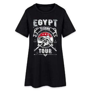 Excursion de pêche en Égypte - Robe T-shirt Femme - noir - Devant