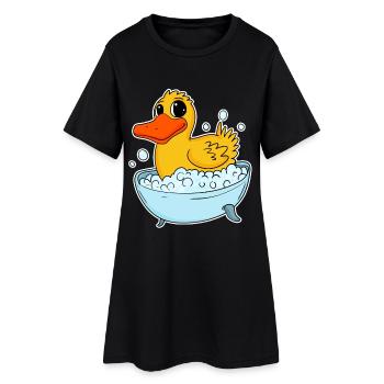 Badeente Ente Baden Kinder Kleinkind - Frauen T-Shirt-Kleid - Schwarz - Vorne