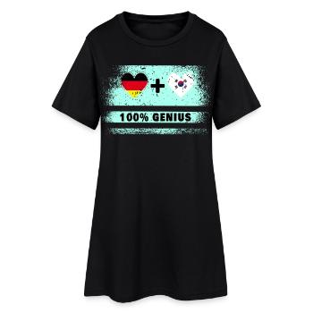 Allemagne et Corée du Sud Genial / Cadeau - Robe T-shirt Femme - noir - Devant