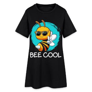 Bee Cool Bee with Sunglasses - Women’s T-Shirt Dress - black - Front