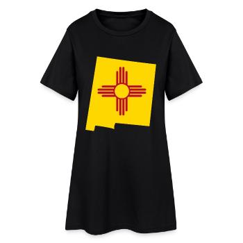 Carte du drapeau du Nouveau-Mexique de l’État des États-Unis - Robe T-shirt Femme - noir - Devant