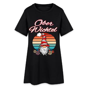 Ober Wichtel Gnome de Noël - Robe T-shirt Femme - noir - Devant