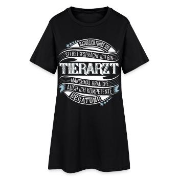 Tierarzt - Frauen T-Shirt-Kleid - Schwarz - Vorne
