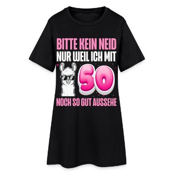 50. Geburtstag - Frauen T-Shirt-Kleid - Schwarz - Vorne
