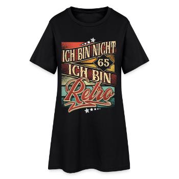 65. Geburtstag Retro Vintage - Frauen T-Shirt-Kleid - Schwarz - Vorne