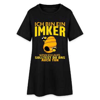 Bienen Imker Biene - Frauen T-Shirt-Kleid - Schwarz - Vorne