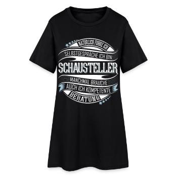 Schausteller - Frauen T-Shirt-Kleid - Schwarz - Vorne