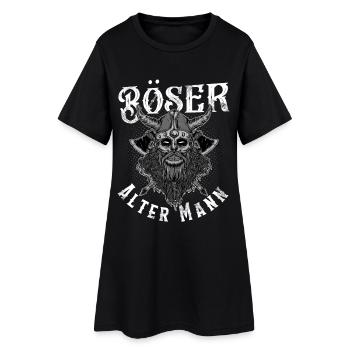 Böser Alter Mann Wikinger - Frauen T-Shirt-Kleid - Schwarz - Vorne