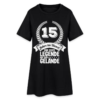 15 Jahre Im Dienst Dienstjubiläum Firmenjubiläum - Frauen T-Shirt-Kleid - Schwarz - Vorne