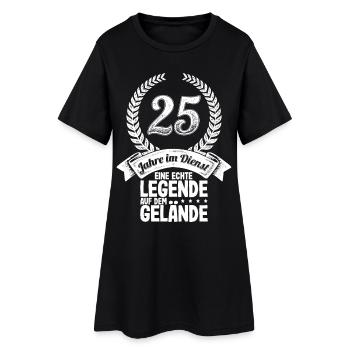 25 Jahre Im Dienst Dienstjubiläum Firmenjubiläum - Frauen T-Shirt-Kleid - Schwarz - Vorne