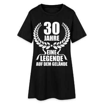 30 Jahre Im Dienst Dienstjubiläum Legende Arbeit - Frauen T-Shirt-Kleid - Schwarz - Vorne