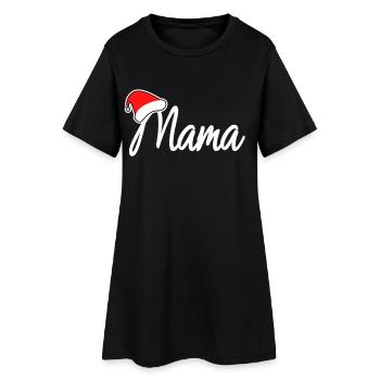 Weihnachten Mama - Frauen T-Shirt-Kleid - Schwarz - Vorne