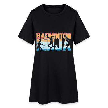Badminton Ninja Joueur de badminton - Robe T-shirt Femme - noir - Devant